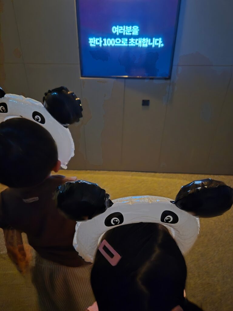 글로우사파리 입장 직후 영상 상영 공간