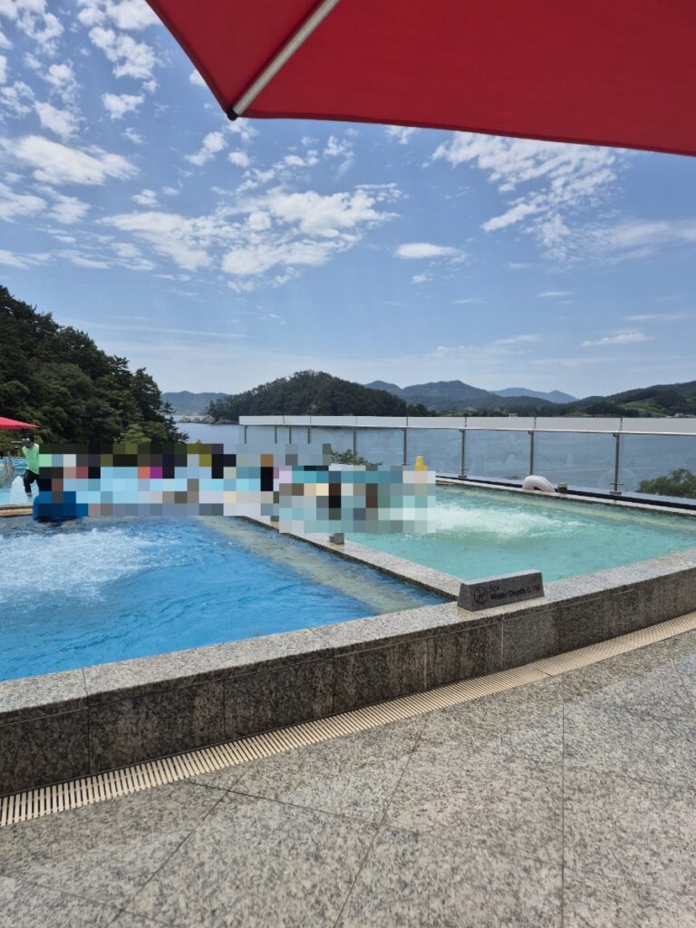 바다를 바라보는 인피니티풀